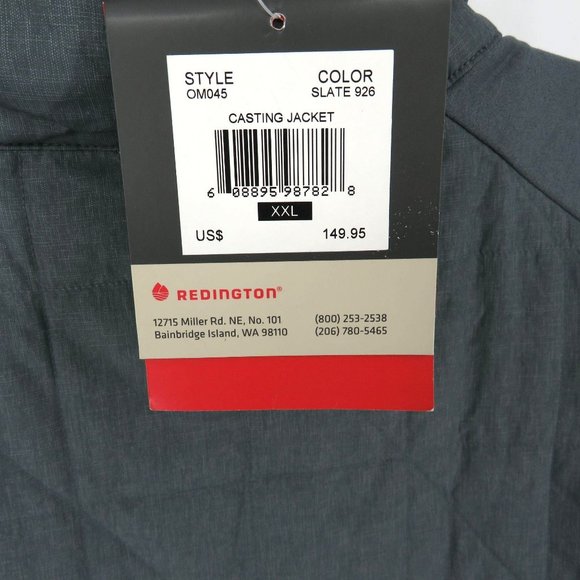 Redington Mens Casting Jacket Core Insulated Slate XXL NWT $149.95 - Picture 5 of 5